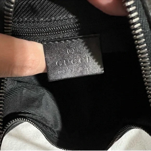 Vintage Gucci Black GG Logo Canvas Hobo Bag - Picture 8 of 16